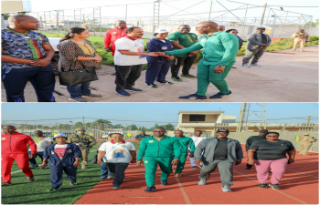 A Yoga session for Hon’ble members of the National Transitional Council (CNT) of Mali was held on 03 July 2026 as part of Sports Day. H.E. Lt. Gen. Malick Diaw, Hon’ble President, CNT & H.E. Mr. Abdoul Kassim Fomba, Hon’ble Minister of Youth & Sports participated in it.